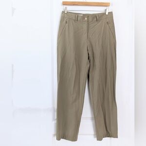 Tilley hiking tech outdoor nylon pants tan beige neutral tone size 10 T14